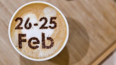 A barista's reminder of the important date.