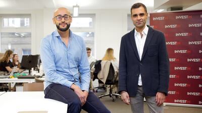 Former City of London professionals Shameer Thobhani, left, and Hitesh Chowdhry worked with 15,000 students last year – with the UK and the UAE their main markets. Photo: InvestIN