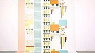 Kirath Ghundoo's Mix 'n' Match wallpaper collection explores geometric patterns and bold colour combinations. www.kirathghundoo.com