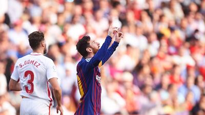 Messi had a lot to celebrate as he claimed his 50th hat-trick. Getty