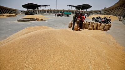A wheat market on the outskirts of Ahmedabad. India will send wheat to Afghanistan, in partnership with the World Food Programme. Reuters