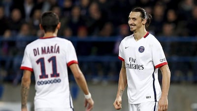 Zlatan Ibrahimovic of Paris Saint-Germain shown during his team's Ligue 1 match against Caen on Saturday. Benoit Tessier / Reuters / December 19, 2015