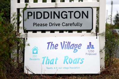 Residents of Piddington in Oxfordshire are opposed to plans to house migrants at a military camp outside the village. Reuters
