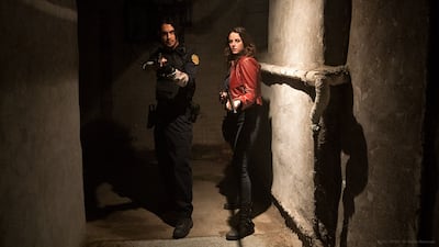 A scene with Kaya Scodelario as Claire Redfield, right, in 'Resident Evil: Welcome to Raccoon City'. Photo: Sony Pictures