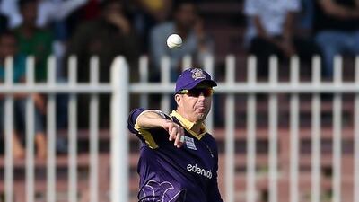 Kevin Pietersen of Quetta Gladiators playing during the match against Karachi Kings. (Pawan Singh/The National)