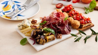 Tagliere Cala Vista (Dh160) is a chef selection of cured meats. Photo: Cala Vista