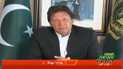 Pakistan's Prime Minister Imran Khan addressed the country on Pakistani television