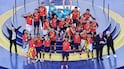 Spain captain Rodri lifts the tropy as the team celebrate victory in the Fifa World Cup 2026 final match Spain against Argentina, in New Jersey, on July 19. EPA