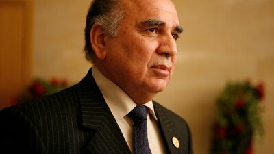 Fuad Hussein, the chief of staff for the Kurdistan Region Presidency (KRP), speaks to press at The Arab Inter-Parlimentary conference in Erbil, Iraq. The Nation