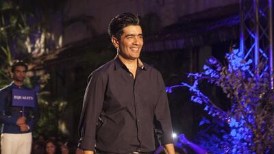 Designer Manish Malhotra at his show on day two of Lakme Fashion Week.