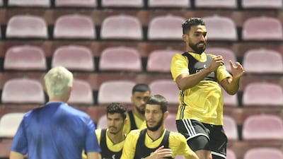 UAE national team train ahead of their World Cup 2022 Qualifier against Thailand. Courtesy UAEFA