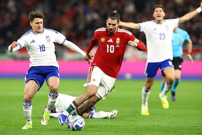 Hungary's Dominik Szoboszlai during a friendly against Greece. Reuters