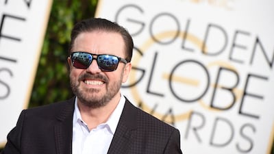 British comedian Ricky Gervais adopted a cat called Pickle during the Covid-19 lockdowns. AFP