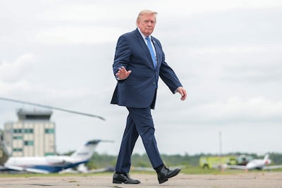 President Donald Trump championed the Gaza ceasefire that took effect last October. Getty Images