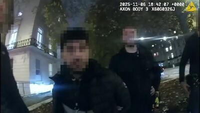 A suspect is arrested during Operation Baselife. Photo: Metropolitan Police