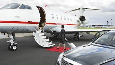 Private jets take the hassle out of flying after the big day. Bernd Vogel / Corbis