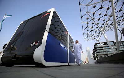 The world's first autonomous pods, launched by the Roads and Transport Authority of Dubai. Satish Kumar/Reuters