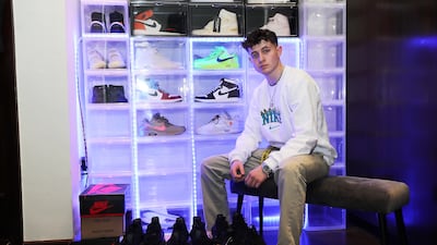 The most valuable trainers the teenager has sold is a pair of Jordan 1 Retro High Dior which he bought for Dh18,000 and sold for Dh33,000