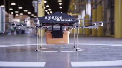 Amazon will work with the UK to test drones to deliver packages, potentially opening up the global drone delivery market. Courtesy Amazon