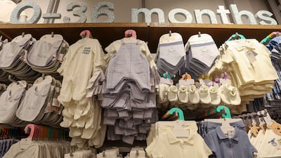 Children's clothes at the Dubai shop