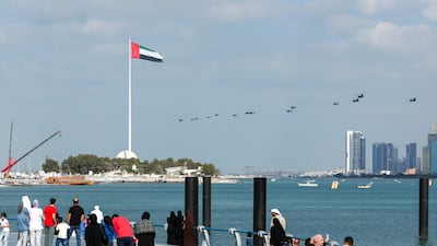 The Corniche in Abu Dhabi was a focus for Day of Solidarity displays but complementary events took place across the seven Emirates