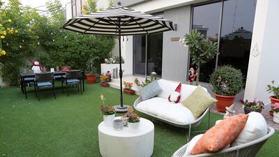 Christmas decorations in the garden