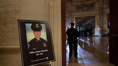US Capitol Police officer Brian Sicknick died after sustaining injuries during the Capitol riot on January 6. AP
