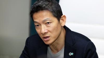 Peng Xiao, group chief executive of G42, at a roundtable event at the Gitex conference in Dubai. Pawan Singh / The National