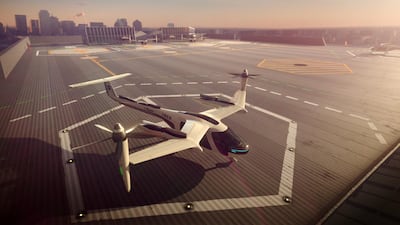 An Uber flying taxi design. Uber Technologies via AP