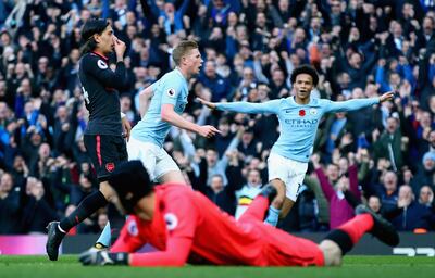Kevin de Bruyne gave Manchester City the lead against Arsenal on Sunday. Clive Brunskill / Getty Images