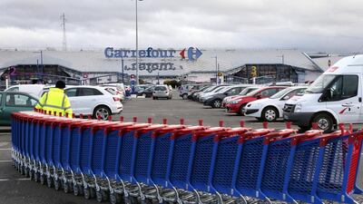3. CARREFOUR – 2013 net retail revenue $98.688 billion. Jacques Demarthon / AFP