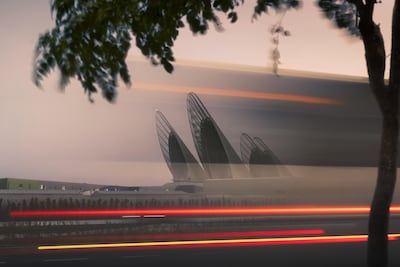 The museum at dusk. Photo: Khalid Al Hammadi