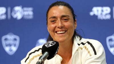Ons Jabeur attends a press conference ahead of Cincinnati Open. Getty