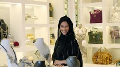 Salama Alabbar at her store Marami in the Dubai Mall.