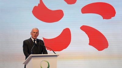 Jean-Bernard Levy, chairman and chief executive of EDF Group, at the opening of a 200MW plant for the third phase of Mohammed bin Rashid Al Maktoum Solar Park in Dubai. Satish Kumar / The National
