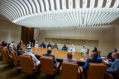 Sheikha Latifa bint Mohammed, chairwoman of the Dubai Culture and Arts Authority and member of the Dubai Council, met with members of Icon Arab in Prague, Czech Republic. Photo: Wam