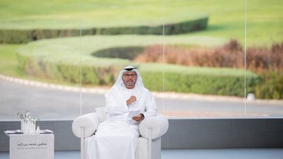 Dr Anwar Gargash, diplomatic adviser to UAE President Sheikh Khalifa, delivers a lecture at Majlis Mohamed bin Zayed. Mohamed Al Hammadi / Ministry of Presidential Affairs