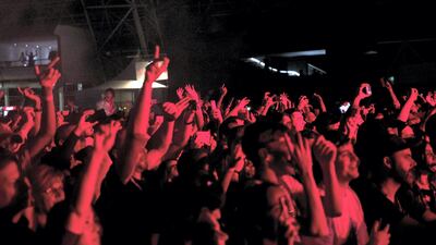 Thousands turned out for the Calvin Harris concert at the du Arena. Reem Mohammed / The National