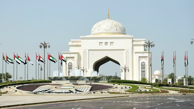 The Presidential Palace in Abu Dhabi. The success of the UAE Covid-19 mitigation measures helped in accelerating the country's non-oil economic growth in the first quarter of this year. Khushnum Bhandari / The National