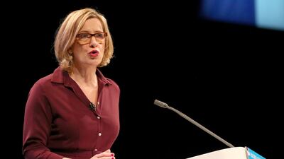 Britain's home secretary Amber Rudd was repeatedly called back to the House of Commons this week to answer questions about immigration policy. REUTERS/Hannah McKay/File Photo NO RESALES. NO ARCHIVES