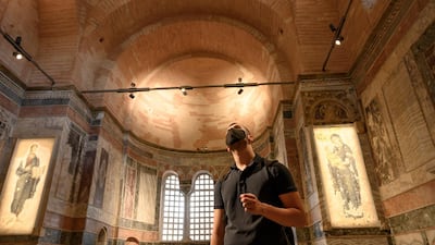 People visit the Chora or Kariye Museum. AFP
