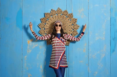 Munamer’s burkinis feature block and garden prints and wrap silhouettes.