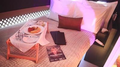 The Residence on the Etihad's A380 also features a private bedroom with double bed. Subhash Sharma / The National