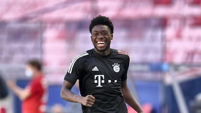 FC Bayern Munich's Alphonso Davies has become the first Canadian citizen to win a trophy in the European Champions League. UEFA via Getty