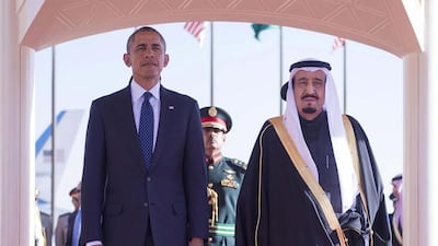 US president Barack Obama and new Saudi leader, King Salman. Photo: Saudi Press Agency / Reuters