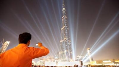 Upbeat sentiment in Dubai has pushed the share prices of property companies such as Emaar, the developer of Burj Khalifa. Jaime Puebla / The National