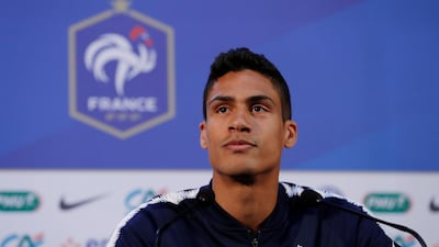 France's Raphael Varane during the press conference to preview the Group B game against Peru. Tatyana Makeyeva / AFP