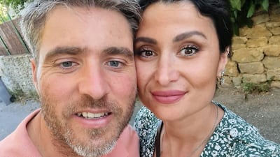 Sarah Agha with her husband Joao Garcia. She documented her cancer journey with photos, including her hair loss and regrowth.