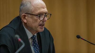 Justice Cameron Mander sentences Christchurch mosque gunman Brenton Tarrant during his sentencing hearing at Christchurch High Court in Christchurch, New Zealand. Getty Images