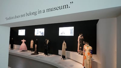 Despite the designer's view that 'fashion does not belong in a museum' his work will be on display until later this year